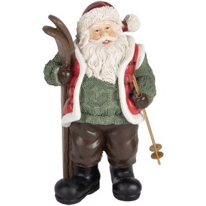 Decoración Papá Noel Clayre & Eef 6PR5524 15x11x25 cm Verde y Marrón