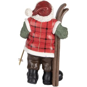 Decoración Papá Noel Clayre & Eef 6PR5524 15x11x25 cm Verde y Marrón