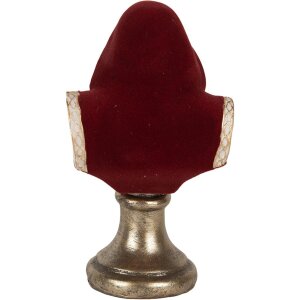 Busto decorativo de Papá Noel Clayre & Eef 9x7x15 cm Rojo y Blanco