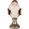 Busto decorativo de Papá Noel Clayre & Eef 9x7x15 cm Rojo y Blanco