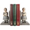 Soportes para libros Clayre & Eef 6PR5552 (2) 23x11x20 cm Gris