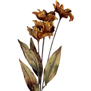 Rama decorativa con flores Clayre & Eef 6PL0403LO 8x5x60 cm Naranja