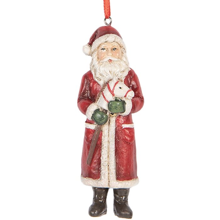 Adorno Navideño Papá Noel Clayre & Eef 6PR5595 4x3x11 cm Rojo Blanco
