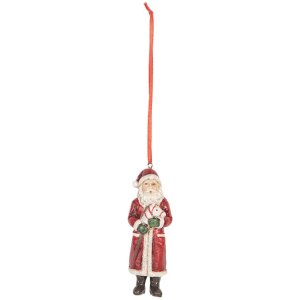 Adorno Navideño Papá Noel Clayre & Eef 6PR5595 4x3x11 cm Rojo Blanco