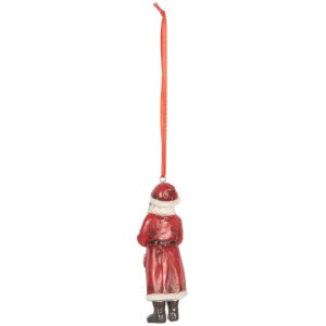 Adorno Navideño Papá Noel Clayre & Eef 6PR5595 4x3x11 cm Rojo Blanco