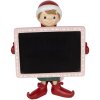 Clayre & Eef 6PR5606 Decoración Elfo con Pizarra 18x15x23 cm Rojo Negro