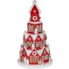 Casa Decorativa con LED Clayre & Eef 6PR5609 Ø 13x22 cm Rojo y Blanco