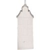Adorno Colgante Casa Clayre & Eef 6PR5610 4x4x11 cm Blanco Plateado