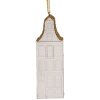 Clayre & Eef 6PR5611 Adorno Colgante Casa 4x4x11 cm Blanco