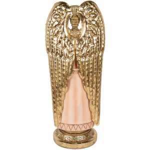 Clayre & Eef 6PR5627 Decoración Ángel 20x15x46 cm Rosa Dorado