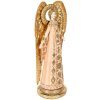 Clayre & Eef 6PR5627 Decoración Ángel 20x15x46 cm Rosa Dorado