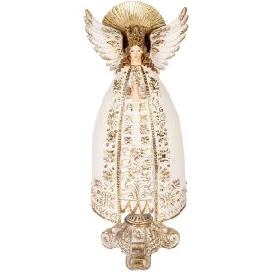 Ángel Decoración 16x12x41 cm Beige-Dorado Clayre & Eef