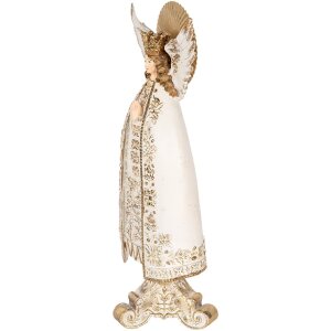 Ángel Decoración 16x12x41 cm Beige-Dorado Clayre & Eef