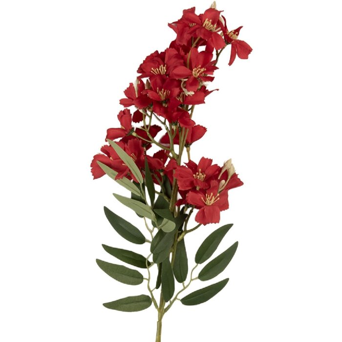 Rama decorativa con flores Clayre & Eef 5PL0191R 10x10x72 cm Rojo y Verde