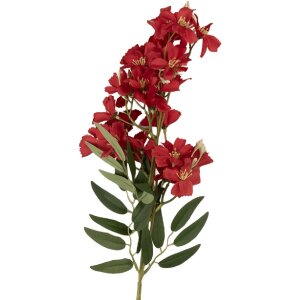 Rama decorativa con flores Clayre & Eef 5PL0191R 10x10x72 cm Rojo y Verde