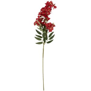 Rama decorativa con flores Clayre & Eef 5PL0191R 10x10x72 cm Rojo y Verde