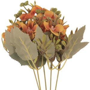 Rama decorativa con flores Clayre & Eef 6PL0402O 10x10x32 cm Naranja