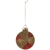 Adorno navideño Clayre & Eef 6GL5130 6x3x7 cm Dorado Rojo