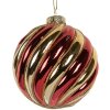 Adorno de Navidad Clayre & Eef 6GL5136 Ø 8x8 cm Dorado y Rojo
