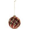 Adorno de Navidad Clayre & Eef 6GL5136 Ø 8x8 cm Dorado y Rojo