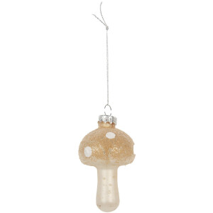 Adorno navideño Clayre & Eef 6GL5232 Ø 4x8 cm Beige-Dorado