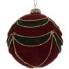 Clayre & Eef 6GL5234 Adorno de Navidad Ø 8x8 cm Rojo-Verde