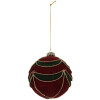Clayre & Eef 6GL5234 Adorno de Navidad Ø 8x8 cm Rojo-Verde