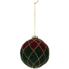 Adorno navideño Clayre & Eef 6GL5237 Ø 10x10 cm rojo-verde