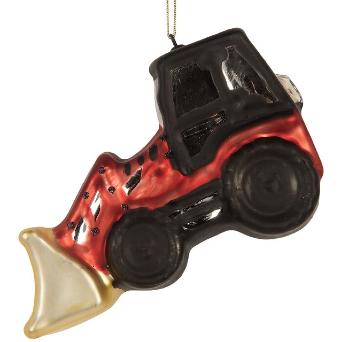 Adorno navideño Clayre & Eef 6GL5239 12x4x8 cm Rojo Negro
