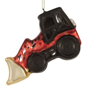 Adorno navideño Clayre & Eef 6GL5239 12x4x8 cm Rojo Negro