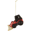 Adorno navideño Clayre & Eef 6GL5239 12x4x8 cm Rojo Negro