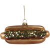 Adorno de Navidad Clayre & Eef 6GL5240 13x4x6 cm Tonos Marrones y Rojos