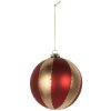 Adorno de Navidad Clayre & Eef 6GL5244L Ø 12 cm Dorado y Rojo