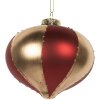 Clayre & Eef 6GL5245 Adorno de Navidad Ø 10x10 cm Dorado y Rojo
