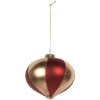 Clayre & Eef 6GL5245 Adorno de Navidad Ø 10x10 cm Dorado y Rojo
