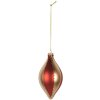 Clayre & Eef 6GL5246 Adorno de Navidad Ø 8x15 cm dorado-rojo