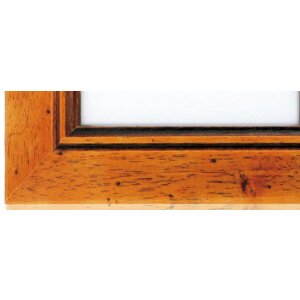 HNFD Marco de fotos Louisiane 20x30 cm Amarillo Madera auténtica con cristal transparente