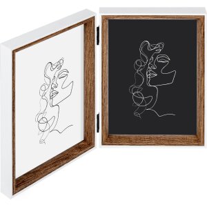 Marco de fotos doble Silhouette Walther Blanco Natural 10x15 cm o 13x18 cm Madera