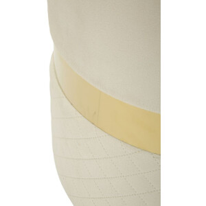 Mauro Ferretti Set de otomanas con almacenamiento Sheffild Ø 37x42 Ø 28x35 cm crema