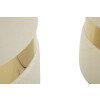Mauro Ferretti Set de otomanas con almacenamiento Sheffild Ø 37x42 Ø 28x35 cm crema