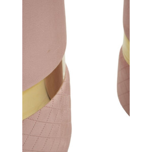 Mauro Ferretti Set de otomanas con almacenamiento Sheffild, rosa, 2 piezas Ø 37x42 Ø 28x35 cm