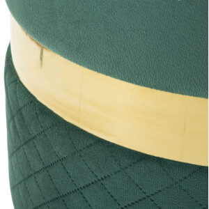 Juego de otomanas con almacenamiento Sheffild, verde, 2 piezas Ø 37x42 Ø 28x35 cm
