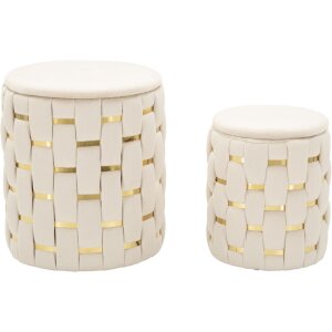 Mauro Ferretti Set de taburetes con almacenamiento Shanty...