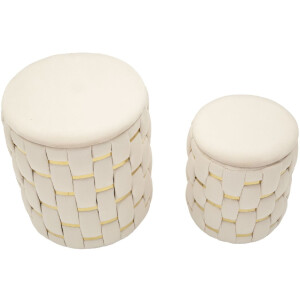 Mauro Ferretti Set de taburetes con almacenamiento Shanty...
