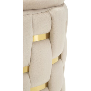 Mauro Ferretti Set de taburetes con almacenamiento Shanty Ø 37x42 Ø 28x35 cm crema