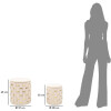 Mauro Ferretti Set de taburetes con almacenamiento Shanty Ø 37x42 Ø 28x35 cm crema