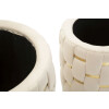 Mauro Ferretti Set de taburetes con almacenamiento Shanty Ø 37x42 Ø 28x35 cm crema