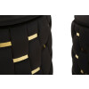 Juego de otomanas con almacenamiento Shanty, negro, 2 piezas Ø 37x42 Ø 28x35 cm