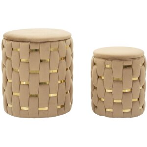 Conjunto de otomanas con almacenamiento Shanty, color...