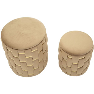 Conjunto de otomanas con almacenamiento Shanty, color...
